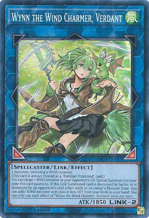 Wynn the Wind Charmer, Verdant [RA03-EN045] Super Rare | Exor Games Bridgewater