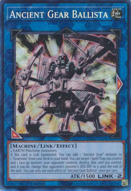 Ancient Gear Ballista (CR) [RA03-EN046] Prismatic Collector's Rare | Exor Games Bridgewater