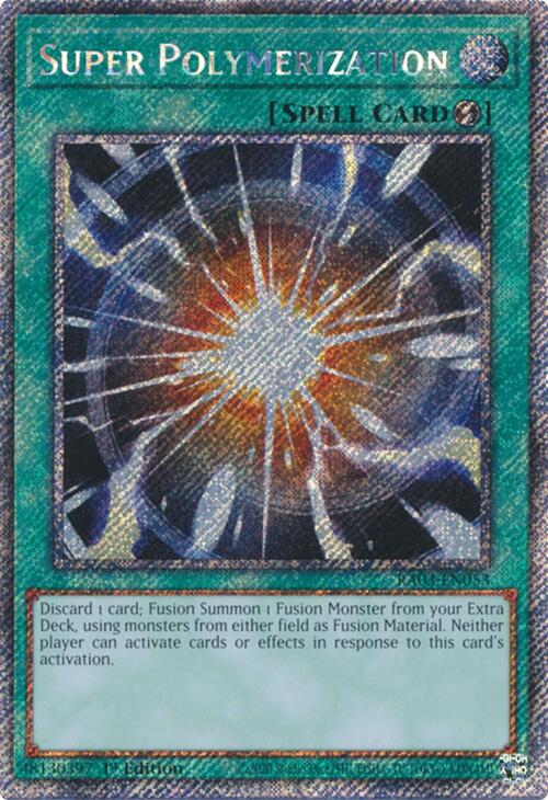 Super Polymerization (Platinum Secret Rare) [RA03-EN053] Platinum Secret Rare | Exor Games Bridgewater
