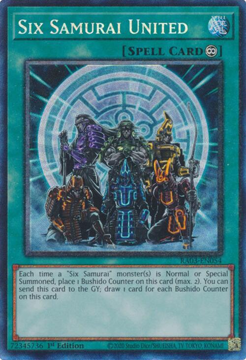 Six Samurai United (CR) [RA03-EN054] Prismatic Collector's Rare | Exor Games Bridgewater
