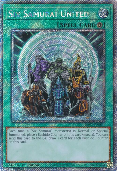 Six Samurai United (Platinum Secret Rare) [RA03-EN054] Platinum Secret Rare | Exor Games Bridgewater