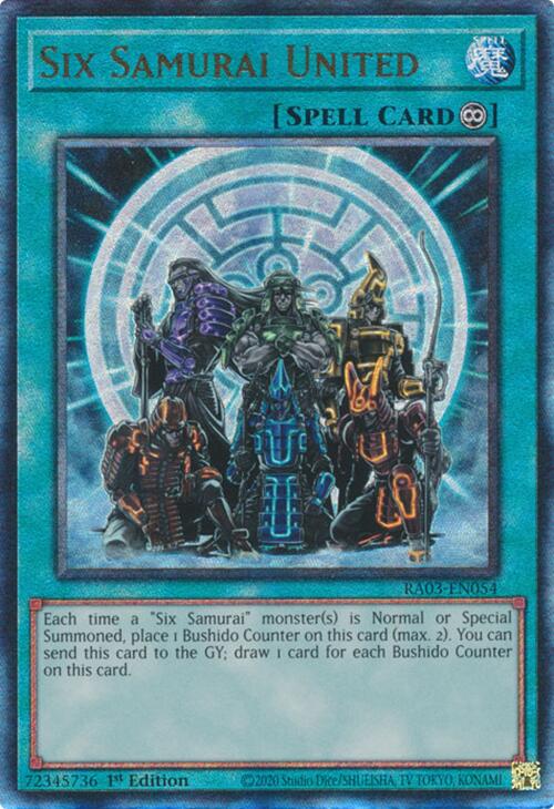 Six Samurai United (UTR) [RA03-EN054] Prismatic Ultimate Rare | Exor Games Bridgewater