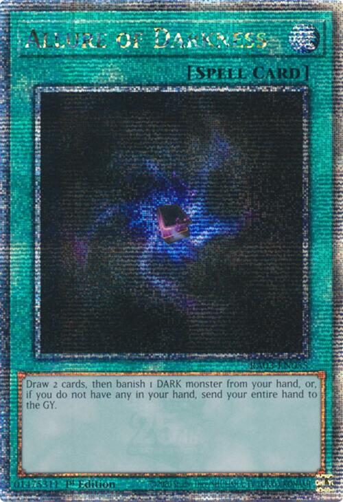 Allure of Darkness (Quarter Century Secret Rare) [RA03-EN055] Quarter Century Secret Rare | Exor Games Bridgewater