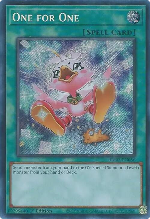 One for One (Alternate Art) (Secret Rare) [RA03-EN056] Secret Rare | Exor Games Bridgewater