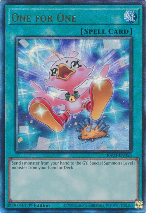 One for One (Alternate Art) (UTR) [RA03-EN056] Prismatic Ultimate Rare | Exor Games Bridgewater