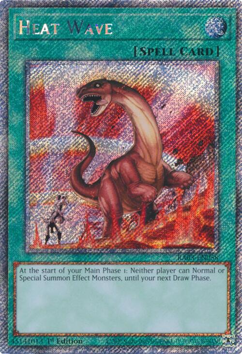 Heat Wave (Platinum Secret Rare) [RA03-EN058] Platinum Secret Rare | Exor Games Bridgewater