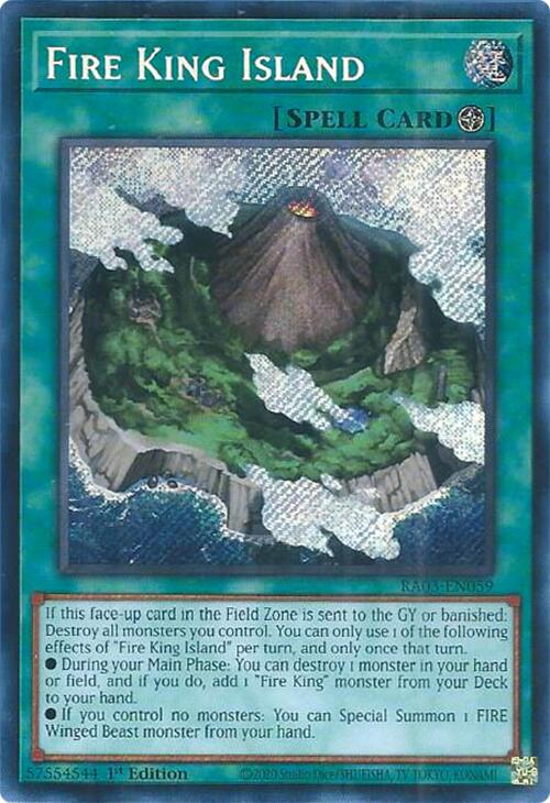 Fire King Island (Secret Rare) [RA03-EN059] Secret Rare | Exor Games Bridgewater