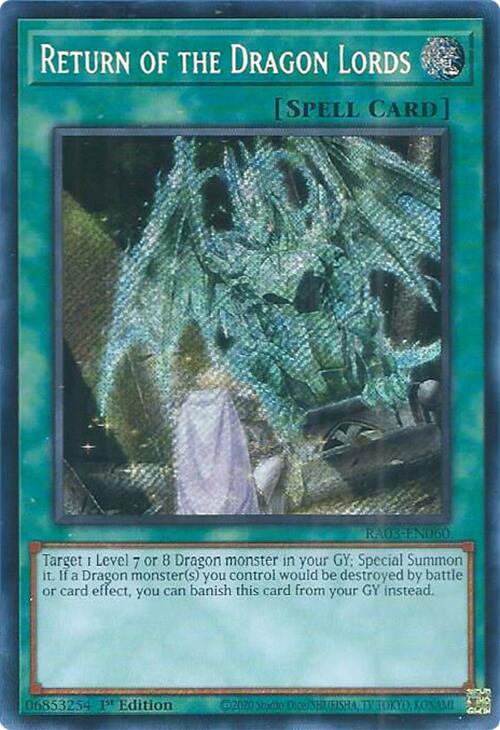 Return of the Dragon Lords (Secret Rare) [RA03-EN060] Secret Rare | Exor Games Bridgewater