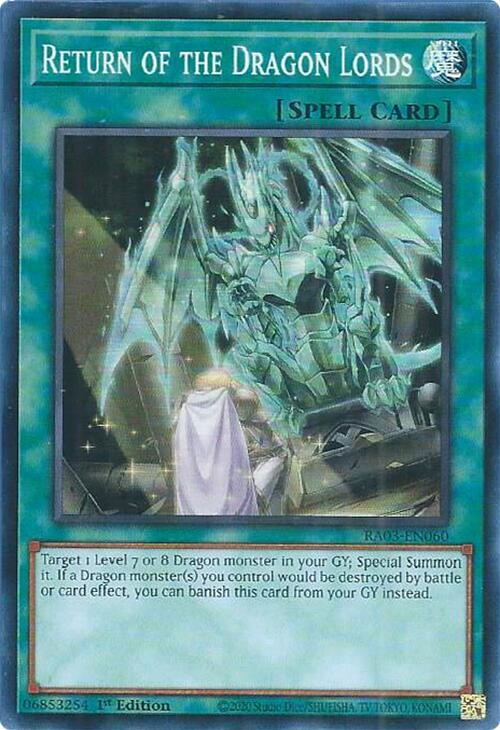 Return of the Dragon Lords [RA03-EN060] Super Rare | Exor Games Bridgewater