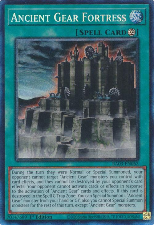 Ancient Gear Fortress (CR) [RA03-EN062] Prismatic Collector's Rare | Exor Games Bridgewater