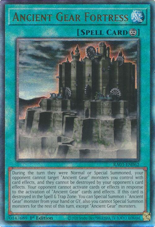 Ancient Gear Fortress (UTR) [RA03-EN062] Prismatic Ultimate Rare | Exor Games Bridgewater