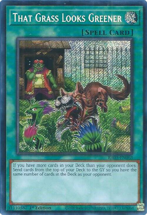 That Grass Looks Greener (Secret Rare) [RA03-EN063] Secret Rare | Exor Games Bridgewater