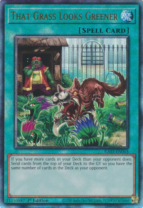 That Grass Looks Greener (UTR) [RA03-EN063] Prismatic Ultimate Rare | Exor Games Bridgewater