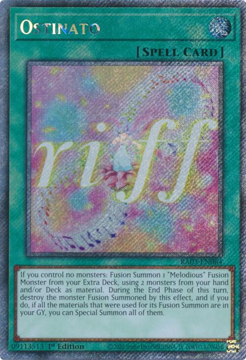 Ostinato (Platinum Secret Rare) [RA03-EN064] Platinum Secret Rare | Exor Games Bridgewater