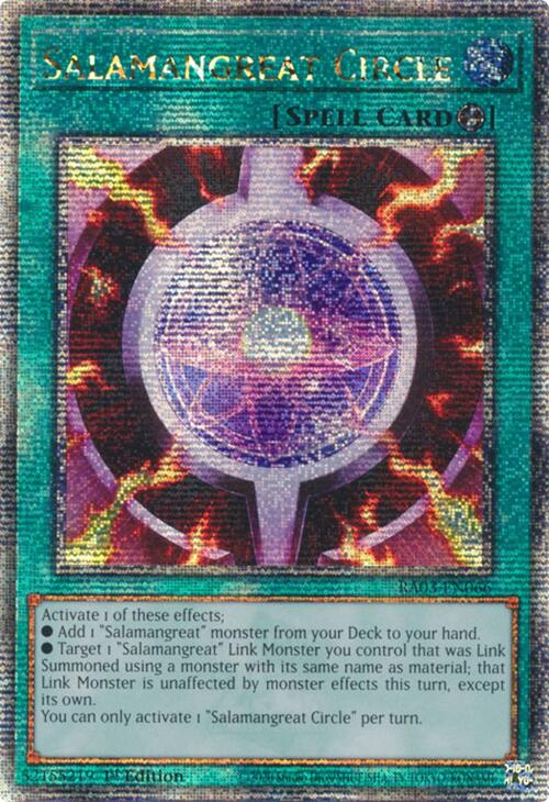 Salamangreat Circle (Quarter Century Secret Rare) [RA03-EN066] Quarter Century Secret Rare | Exor Games Bridgewater