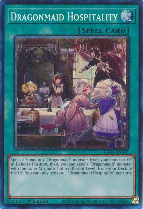 Dragonmaid Hospitality (CR) [RA03-EN068] Prismatic Collector's Rare | Exor Games Bridgewater