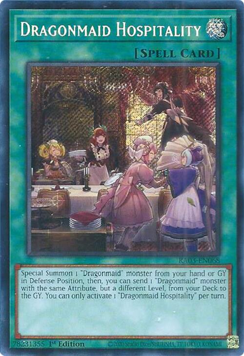 Dragonmaid Hospitality (Secret Rare) [RA03-EN068] Secret Rare | Exor Games Bridgewater