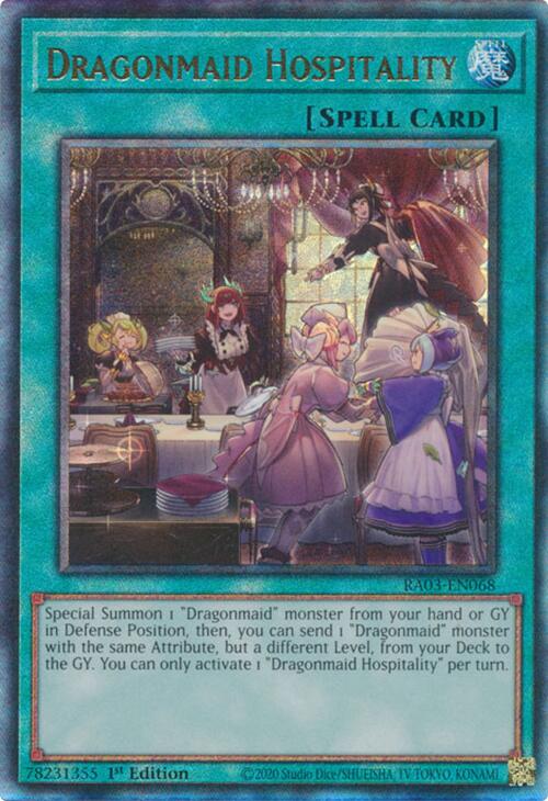 Dragonmaid Hospitality (UTR) [RA03-EN068] Prismatic Ultimate Rare | Exor Games Bridgewater