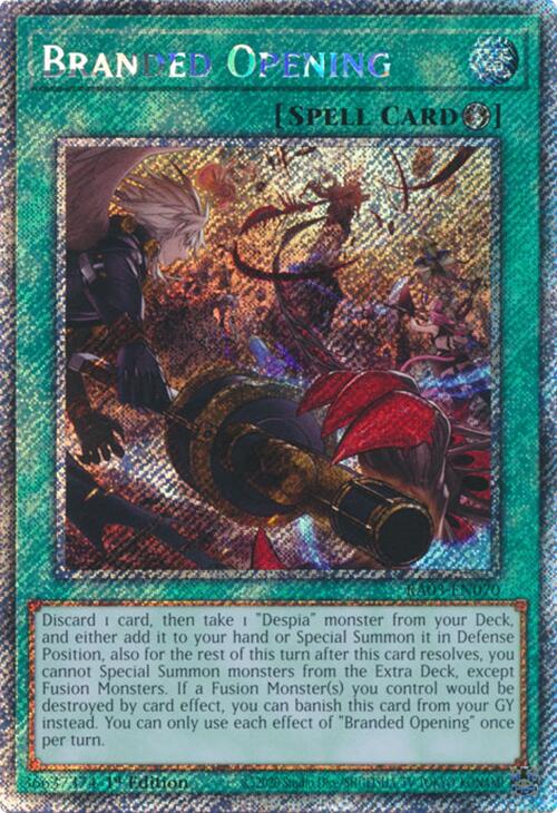 Branded Opening (Platinum Secret Rare) [RA03-EN070] Platinum Secret Rare | Exor Games Bridgewater
