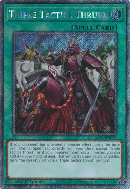 Triple Tactics Thrust (Platinum Secret Rare) [RA03-EN072] Platinum Secret Rare | Exor Games Bridgewater
