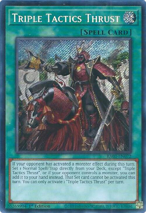 Triple Tactics Thrust (Secret Rare) [RA03-EN072] Secret Rare | Exor Games Bridgewater