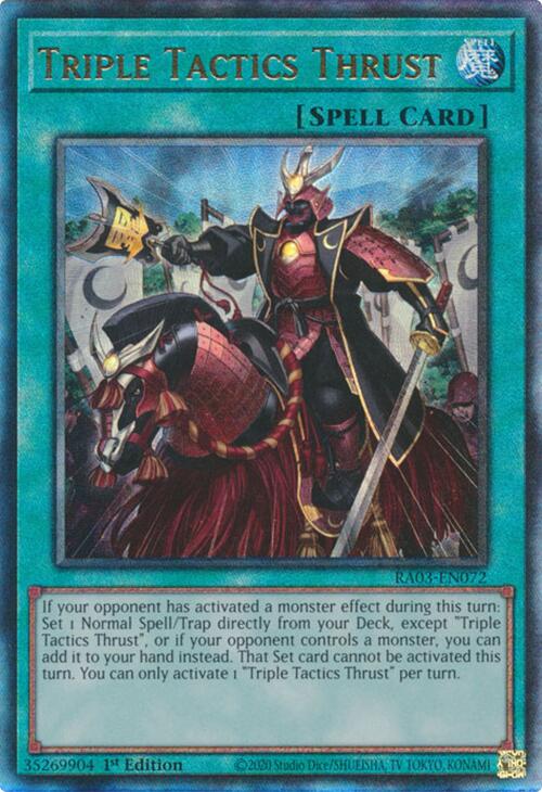 Triple Tactics Thrust (UTR) [RA03-EN072] Prismatic Ultimate Rare | Exor Games Bridgewater