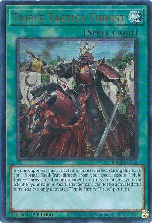 Triple Tactics Thrust (UR) [RA03-EN072] Ultra Rare | Exor Games Bridgewater