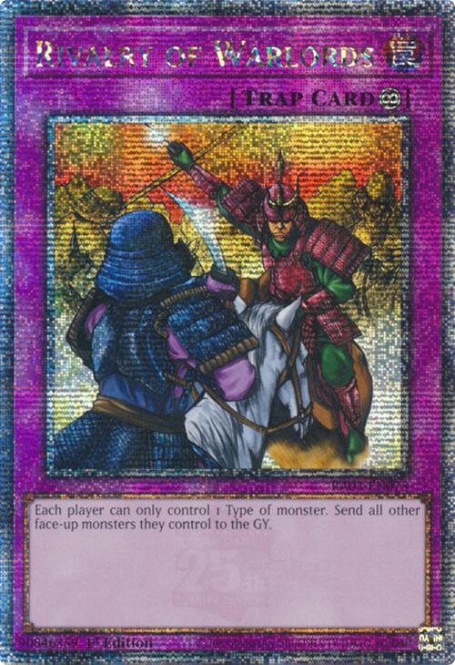 Rivalry of Warlords (Quarter Century Secret Rare) [RA03-EN075] Quarter Century Secret Rare | Exor Games Bridgewater