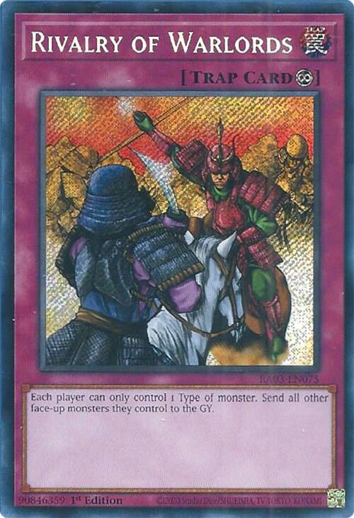 Rivalry of Warlords (Secret Rare) [RA03-EN075] Secret Rare | Exor Games Bridgewater