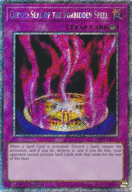 Cursed Seal of the Forbidden Spell (Platinum Secret Rare) [RA03-EN076] Platinum Secret Rare | Exor Games Bridgewater