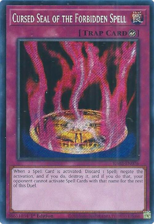 Cursed Seal of the Forbidden Spell (Secret Rare) [RA03-EN076] Secret Rare | Exor Games Bridgewater