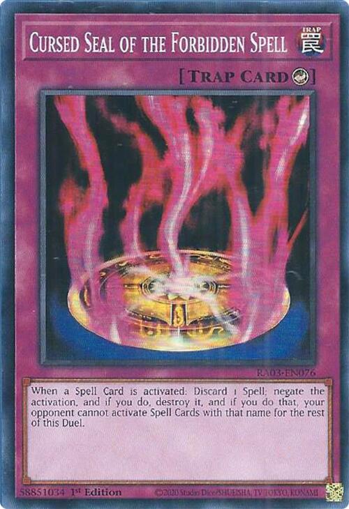 Cursed Seal of the Forbidden Spell [RA03-EN076] Super Rare | Exor Games Bridgewater