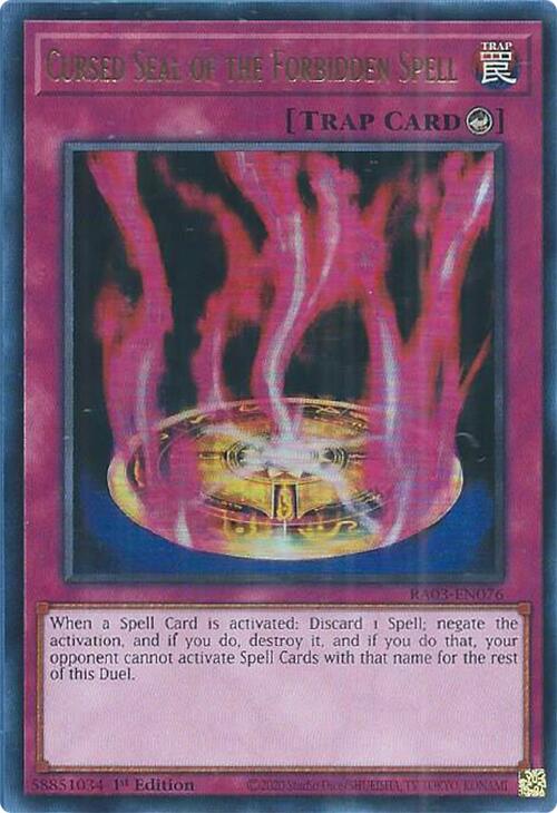 Cursed Seal of the Forbidden Spell (UR) [RA03-EN076] Ultra Rare | Exor Games Bridgewater