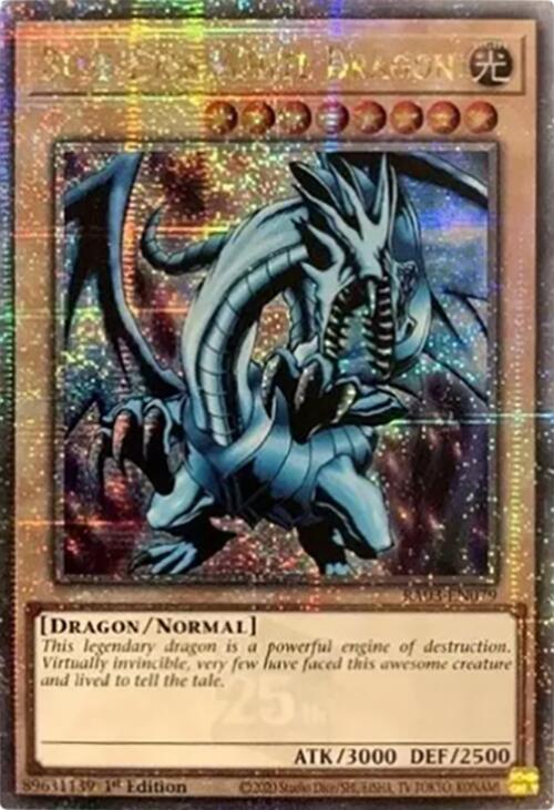 Blue-Eyes White Dragon (Quarter Century Secret Rare) [RA03-EN079] Quarter Century Secret Rare | Exor Games Bridgewater