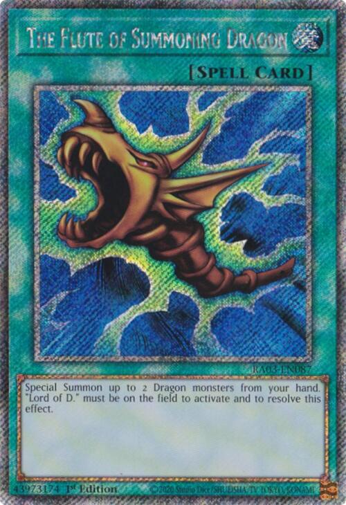 The Flute of Summoning Dragon (Platinum Secret Rare) [RA03-EN087] Platinum Secret Rare | Exor Games Bridgewater