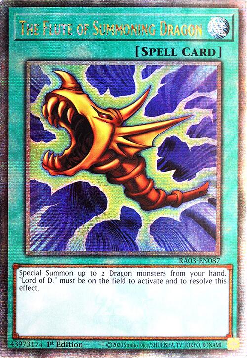 The Flute of Summoning Dragon (Quarter Century Secret Rare) [RA03-EN087] Quarter Century Secret Rare | Exor Games Bridgewater