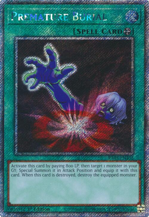 Premature Burial (Platinum Secret Rare) [RA03-EN103] Platinum Secret Rare | Exor Games Bridgewater