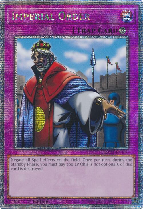Imperial Order (Quarter Century Secret Rare) [RA03-EN106] Quarter Century Secret Rare | Exor Games Bridgewater