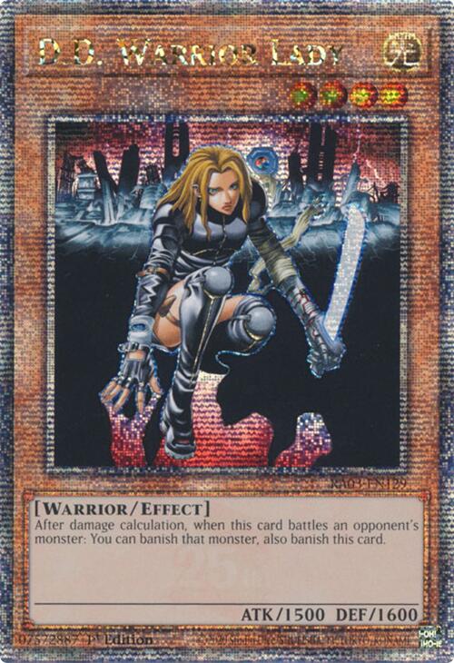 D.D. Warrior Lady (Quarter Century Secret Rare) [RA03-EN129] Quarter Century Secret Rare | Exor Games Bridgewater