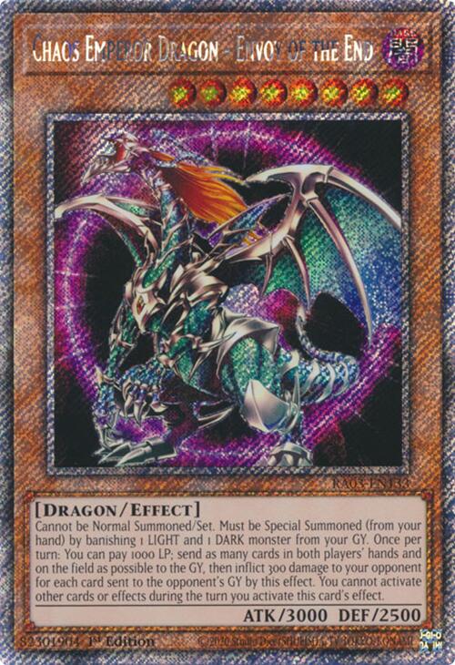 Chaos Emperor Dragon - Envoy of the End (Platinum Secret Rare) [RA03-EN133] Platinum Secret Rare | Exor Games Bridgewater