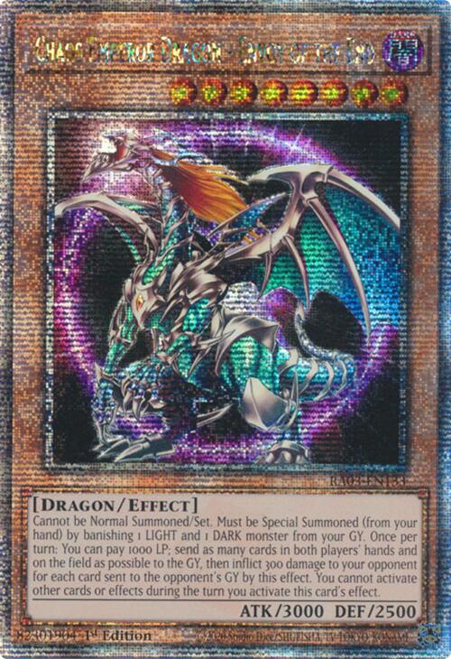 Chaos Emperor Dragon - Envoy of the End (Quarter Century Secret Rare) [RA03-EN133] Quarter Century Secret Rare | Exor Games Bridgewater