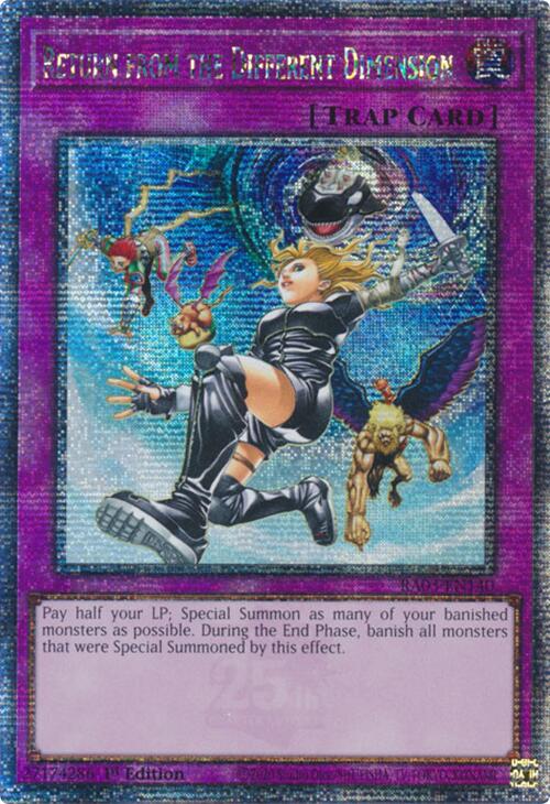 Return from the Different Dimension (Quarter Century Secret Rare) [RA03-EN140] Quarter Century Secret Rare | Exor Games Bridgewater