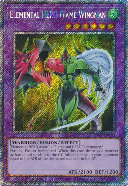 Elemental HERO Flame Wingman (Platinum Secret Rare) [RA03-EN152] Platinum Secret Rare | Exor Games Bridgewater