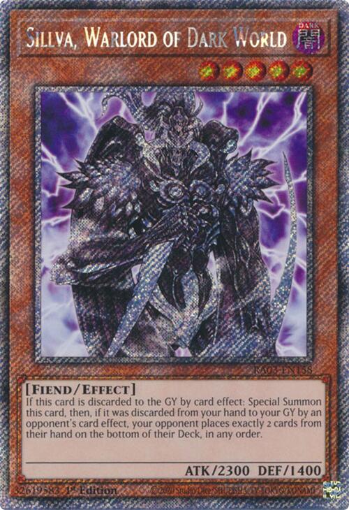 Sillva, Warlord of Dark World (Platinum Secret Rare) [RA03-EN158] Platinum Secret Rare | Exor Games Bridgewater