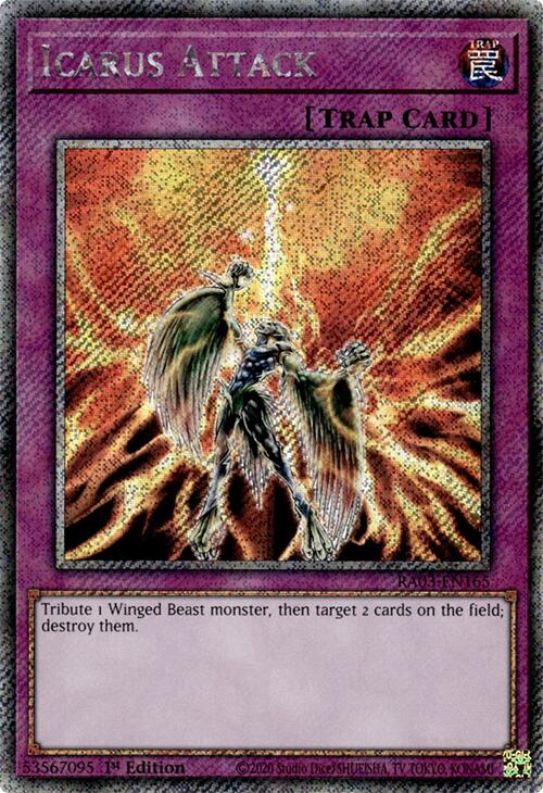 Icarus Attack (Platinum Secret Rare) [RA03-EN165] Platinum Secret Rare | Exor Games Bridgewater