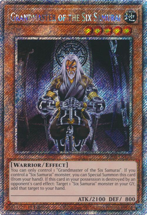 Grandmaster of the Six Samurai (Platinum Secret Rare) [RA03-EN174] Platinum Secret Rare | Exor Games Bridgewater