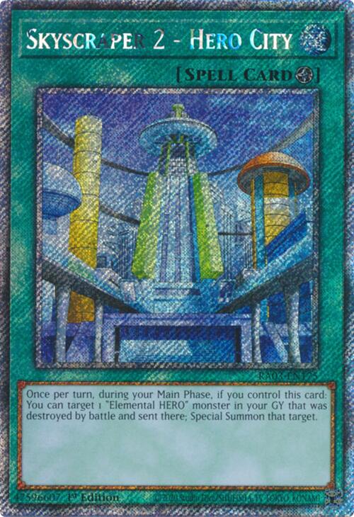 Skyscraper 2 - Hero City (Platinum Secret Rare) [RA03-EN175] Platinum Secret Rare | Exor Games Bridgewater