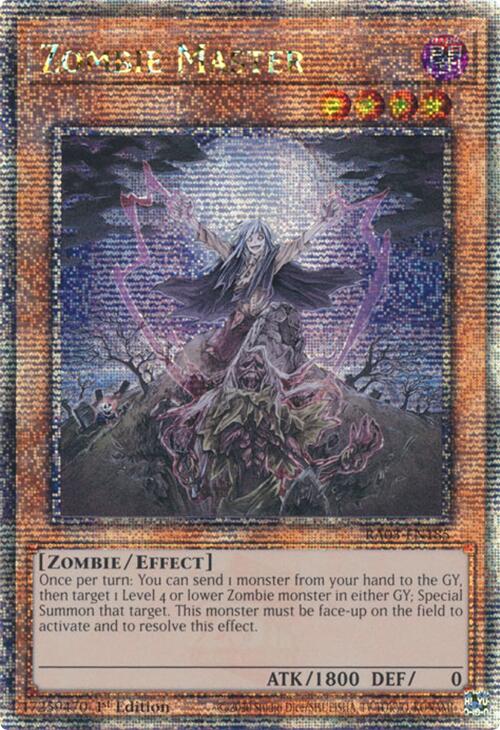 Zombie Master (Quarter Century Secret Rare) [RA03-EN185] Quarter Century Secret Rare | Exor Games Bridgewater