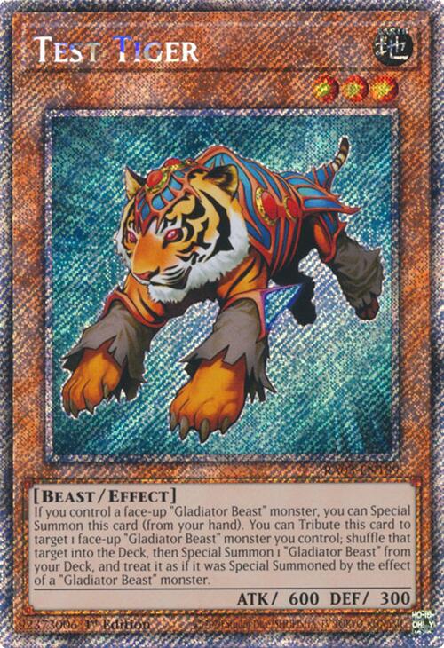 Test Tiger (Platinum Secret Rare) [RA03-EN189] Platinum Secret Rare | Exor Games Bridgewater