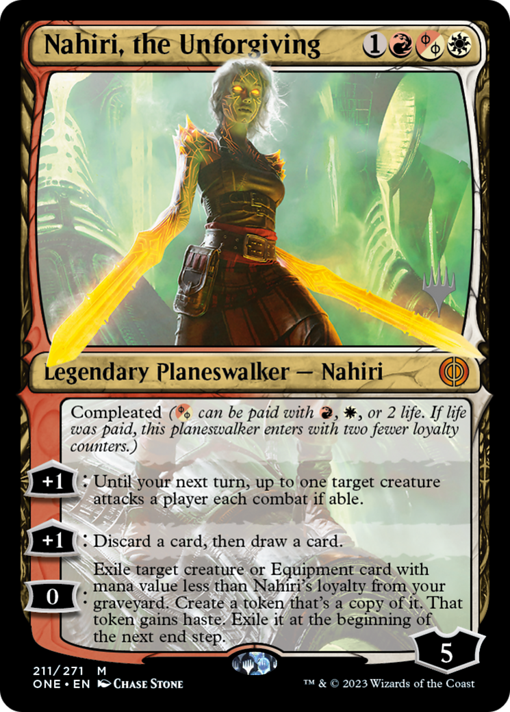 Nahiri, the Unforgiving (Promo Pack) [Phyrexia: All Will Be One Promos] | Exor Games Bridgewater